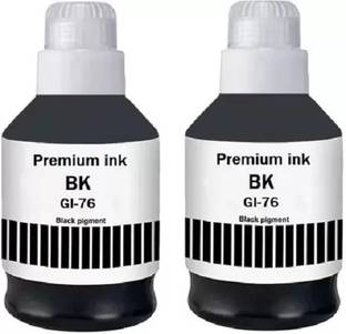 Momad GI-76 Premium ink for Canon MAXIFY GX5070,GX6070,GX7070 Printer Black-Twin Pack Black Ink Bottle