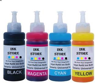 INKSTORE Refill Ink for Ep T664 Dye Ink Compatible EcoTank Inkjet Printer Epson L130 Black Ink Bottle