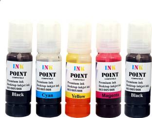 inkpoint Compatible Refill Ink for Epson L3250 WiFi Color Printer 003 Black + Tri Color Combo Pack Ink Bottle