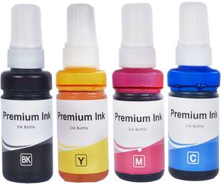 R C Print Ink For Epson T664 L100,L110,L130,L200,L210,L220,L300,L385,L455,L555 Black + Tri Color Combo Pack Ink Bottle