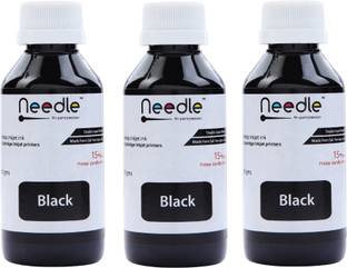 Needle 3x100 gms Ink Refill for Cartridge Printers Black Ink Bottle