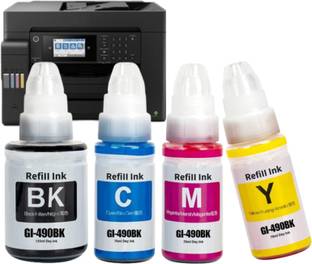 Ang REFILL INK G1000 G1010 G2000 G2002 G2010 G2012 G3000 G3010 G3012 G4000 G4010 Black + Tri Color Combo Pack Ink Cartridge
