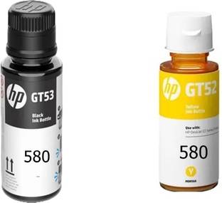 HP 580 ORIGINAL INK FOR HP 580 ALL IN ONE INK TANK PRINTER BLACK & YELLOW COMBO Yellow Ink Bottle