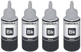 verena Refill Ink for Printers L100,L130,L200,L220,L300,L1300-70 ML Black (4 bottle) Black Ink Bottle