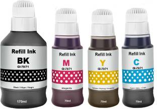 verena GI-70/71 Refill Ink For G1020, G2020, G2021, G2060, G3020, G3060 Black + Tri Color Combo Pack Ink Bottle