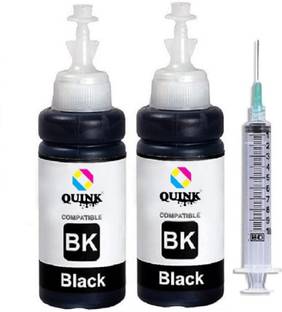 QUINK Refill ink Compatible For Canon TS207 Single Function Printer Black Ink Bottle