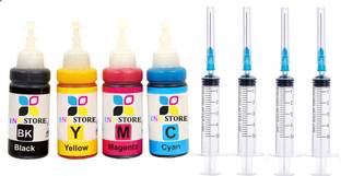 INKSTORE Compatible ink for Canon PG40 47 88 89 740 745 810 830 CL41 57 98 99 741 746 Black + Tri Color Combo Pack Ink Bottle