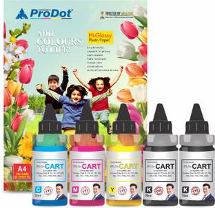 PRODOT Inkjet Cartridge Ink with Photopaper for Canon Ink Cartridges PG-41 98, CMY Black + Tri Color Combo Pack Ink Cartridge