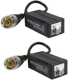 S S Enterprises CCTV Passive Video Balun Transmitter & Transceiver with Cable for 1080P TVI/CVI Black Ink Toner