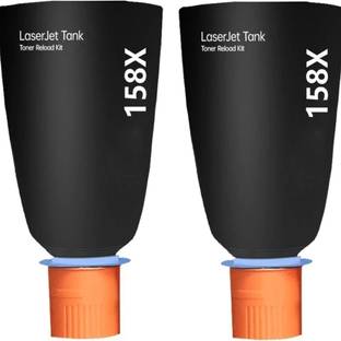 Pristo 158X (W1580X) Toner Reload Kit For Use In Laserjet Tank MFP 1005w,1020w,2606 Black - Twin Pack Ink Toner