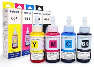 Teqbot for L110/L130/L210/L220/L360/L361/L365/L380 Etc.. Black + Tri Color Combo Pack Ink Bottle