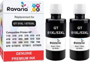 Ravaria GT53XL Black - Twin Pack Ink Bottle