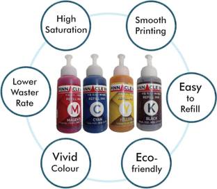 Pinnacle Ink Refill Ink For Canon PIXMA G2730 All 4 Colour Black + Tri Color Combo Pack Ink Bottle