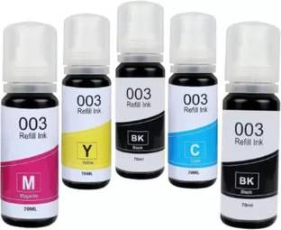 GPN PRINT 001/003 Ink Black + Tri Color Combo Pack Ink Bottle