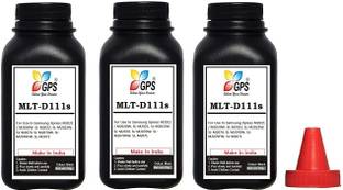 Black MLT-D111s / D111 Refill Toner Powder For Use In Samsung Xpress M2021 / M2020W, SL-M2022, SL-M2022W, SL-M2070, SL-M2070W, SL-M2070FW, SL-M2071 ( Pack Of 3 Bottle with Nozlle 70gms Each . Black Ink Toner Powder