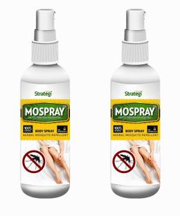 HERBAL STRATEGI Mosquito Repellent Body Spray Non-Toxic 100% Herbal Skin Safe