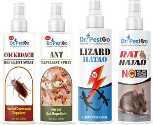 Dr.PestGo Ant spray, Cockroach spray, Rat repellent spray, Lizard killer spray
