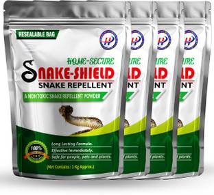Home-Secure Snake Shield Snake Repellent Powder (1Kgs x 4) : Non Toxic Snake Repellent Powder, Snake Away, Snake Repellent, Snake Out, Snake Repeller, Snake Repellent For Outdoors