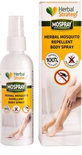 HERBAL STRATEGI Mosquito Repellent Body Spray Non-Toxic 100% Herbal Skin Safe