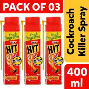 हिट Spray Crawling Insect Killer (400ml, Red) (Pack Of 03) (3 x 1 Units)