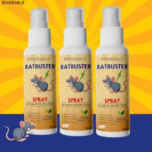 Bingeable Rat Buster Spray | 3-Pack of 50ml | Natural Rat Repellent for Homes & Offices