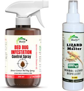 BhuLife Organic Bed bug Infestation Spray & Lizard Repellent Spray For Insect Free Home