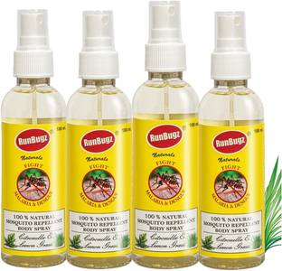 RunBugz Mosquito Repellent Body Spray 100ml ( Pack of 4 )