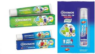 Odomos Natural Green 23g + Blue 23g + Roll On 8ml , Non Sticky Mosquito Repellent Cream