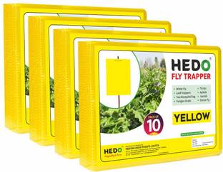 HEDO Yellow Sticky Trap/Insect Trap for Whiteflies Thrips,for Garden & Farm Pack Of 4