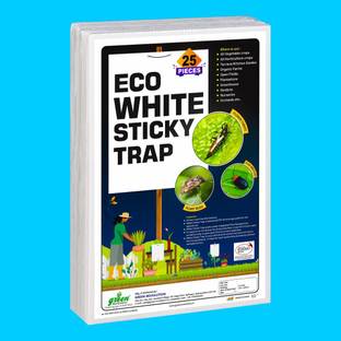 Green Revolution A4 ECO White Sticky Trap For Garden and Farm, To control, Red Mites, Fly Insect.