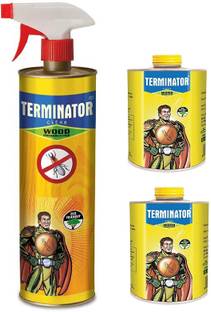 Pidilite Terminator Wood Preservative 1000ml Spray+ 2 x 250ml Refill + 3 Masking Tape