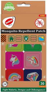 RunBugz Natural Repellent Mosquito Patches for Babies with 24 Hours Protection,30 Patches (Unicorn Printed) -(Pack Of 1)
