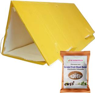 S K Agrotech Pheromone Delta Trap & Lure Leucinodes Orbonalis Brinjal Fruit and Shoot Borer