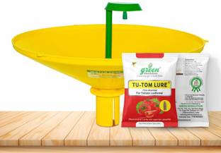 Green Revolution Water Trap with Tu-Tom Pheromone Lure (Tomato Leaf Miner) Tuta Absoluta Pheromone Trap Pack of 2)