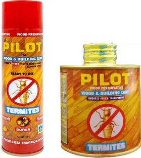 Pilot Wood & Building Preservative 500 ml Spray + 500 ml Refill + 3 Masking Tape