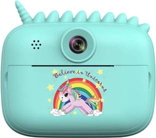 UnicornGlazzS Mini Camera Instant Camera, 1080P Thermal Printing 2 Inch HD Screen 24MP Kids Camera Ins...