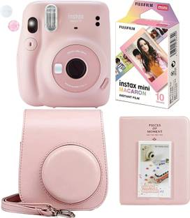 FUJIFILM instax mini 11 Instax Mini 11 Blush Pink Instant Camera with macron film, pouch and album Ins...