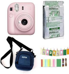 FUJIFILM Instax mini 12 Pink Instant Camera with 10 sheets film roll+camera case+bunting1 Instant Came...