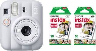 FUJIFILM Instax Mini 13 Instant White Camera with 10X2 Pack of Instant Film Instant Camera