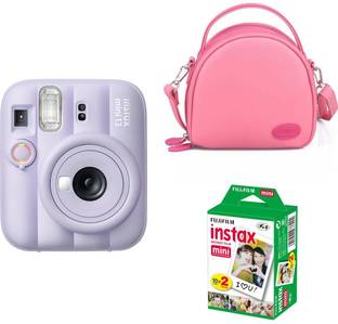 FUJIFILM Instax Mini 13 Instant Film Camera with Pink shell bag and 20 Shots Instant film Instant Came...