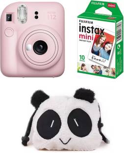FUJIFILM Instax mini 12 Blossom Pink Instant camera + 10x1 Film+ Panda pouch Instant Camera