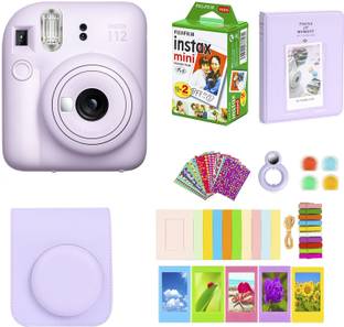 FUJIFILM Instax mini 12 Lilac Purple Instant Camera+10x2 Film+Case, Color Filters,Album,Stickers Insta...