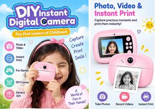 cps Childhood Camera Kids Instant Print Digital Camera with Photo, Video, Games & DIY Print Function I...