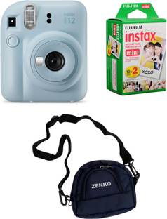 FUJIFILM Instax mini 12 Pastel Blue with 10x2 Film and Zenko Pouch Instant Camera