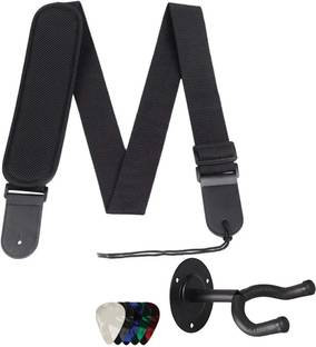 Mocking Bird Guitar Belt with Picks & Hanger For Acoustic Guitar, Bass & Electric Guitar Nylon Strap