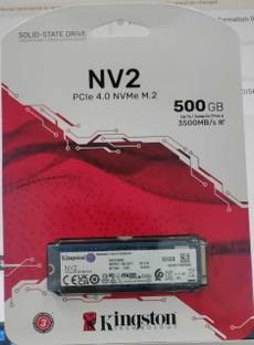 KINGSTON SSD NV2 4.0 500 GB Desktop, Laptop, All in One PC's, Servers Blue PCIe NVMe Internal Solid State Drive (SSD) (SNV2S/500G)