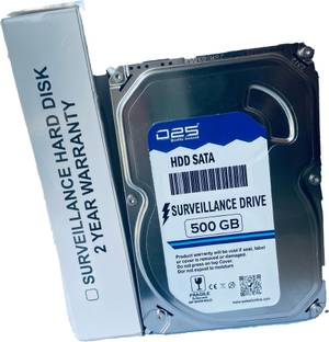 D25 Video 500GB Hard Disk for CP PLUS (CP-UVR-0401F1-IC2) 4 Channel CCTV Camera DVR 500 GB Surveillanc...