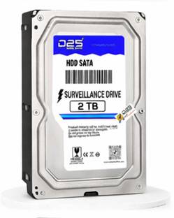 D25 2TB CCTV Surveillance Hard Disk | 3.5” SATA Internal HDD for DVR/NVR 2 GB Surveillance Systems Blu...
