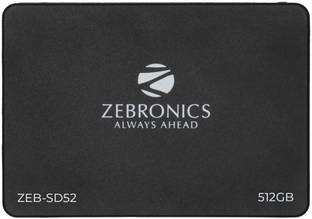 ZEBRONICS ZEB-SD52 512 GB Desktop, Laptop Black SATA III Internal Solid State Drive (SSD) (ZEB-SD52 SSD 512GB, SATA II and SATA III Interface, QLC, Silent Operation)