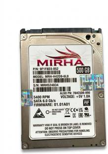 MIRHA ULTRA SLIM 500 GB All in One PC's, Desktop, Laptop, Surveillance Systems Silver SATA Internal Ha...